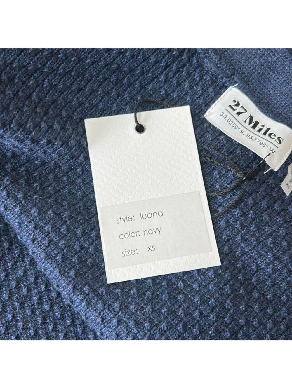 NWT 27 Miles Malibu Luana Navy Front Pocket Cardigan Size XS. - Picture 7 of 10